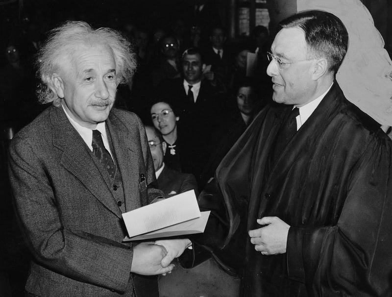 Albert Einstein, the physicist known for the theory of relativity