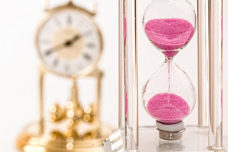 Hourglass representing the passage of time
